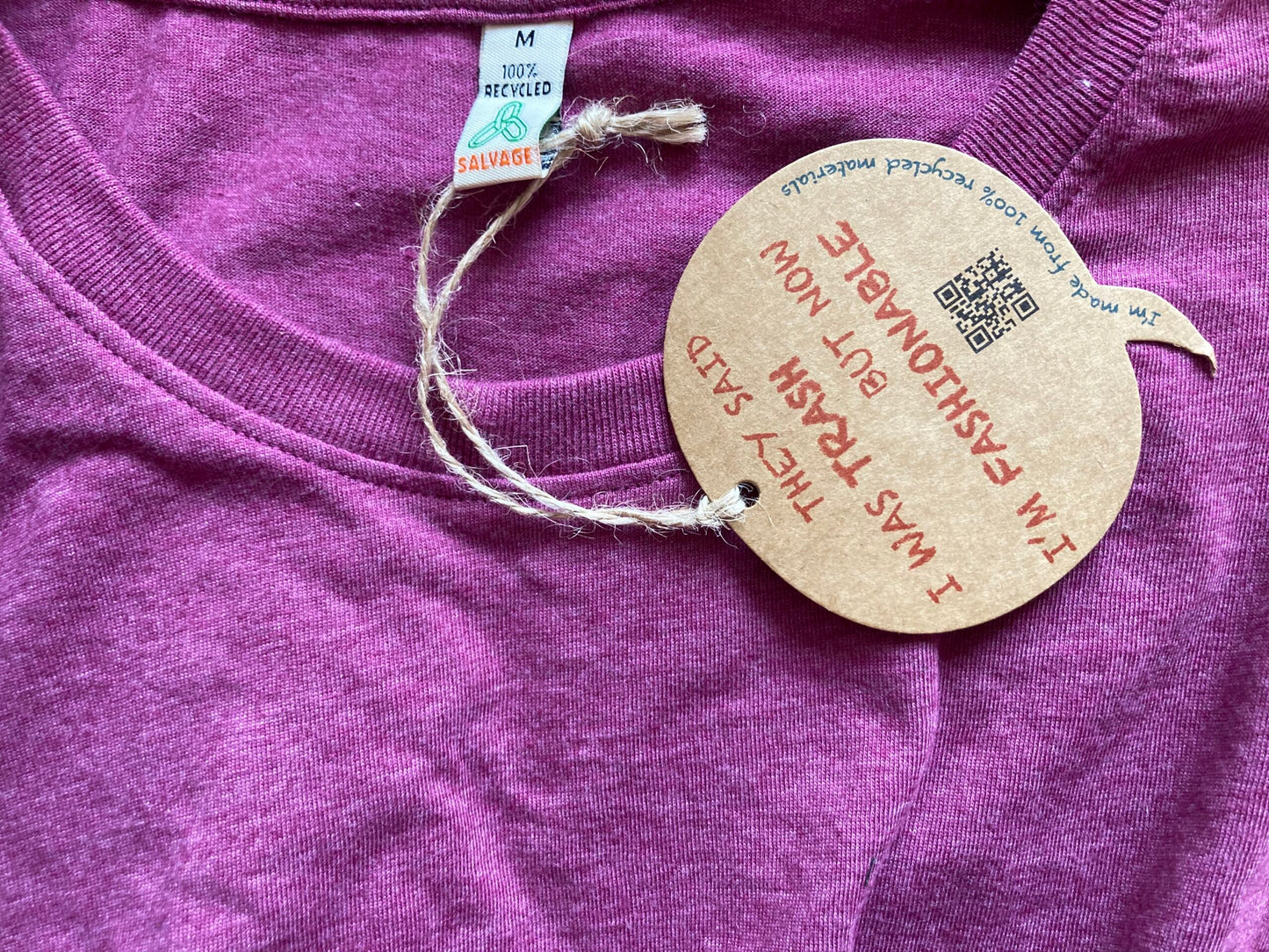 Unisex Recycled Cotton Top Plum Merle