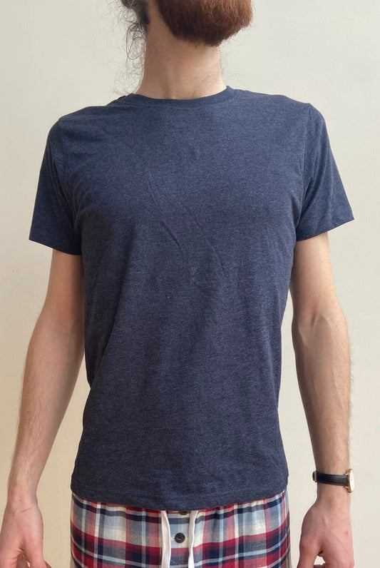 Unisex Recycled Cotton Top Navy Merle