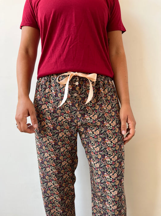 Margot Red and Tan Silk