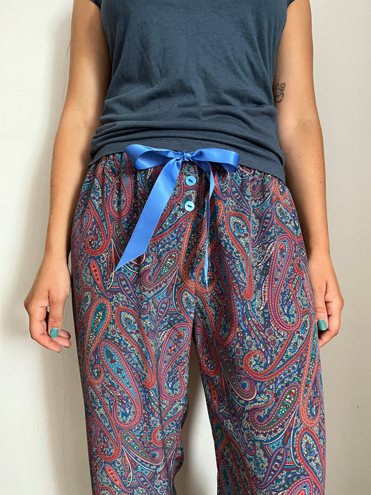 Augustina Silk Red-Blue